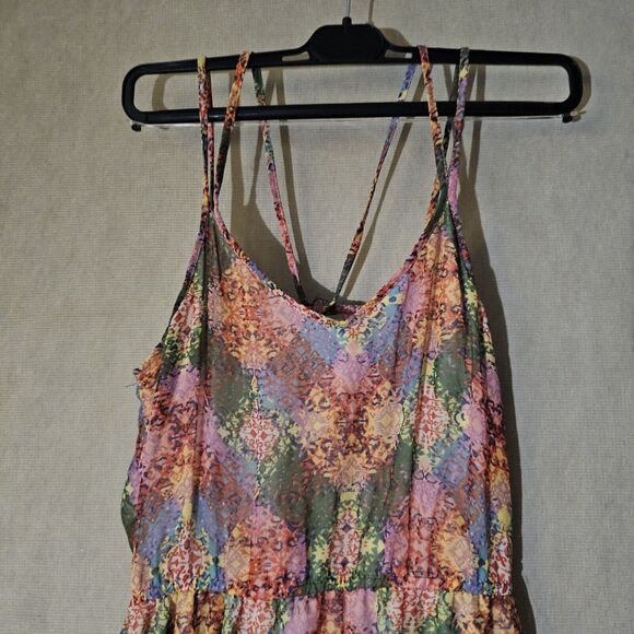 Forever 21 Double Slit Maxi Dress Size Medium Fairycore Whimsical Boho Chic - Picture 3 of 12
